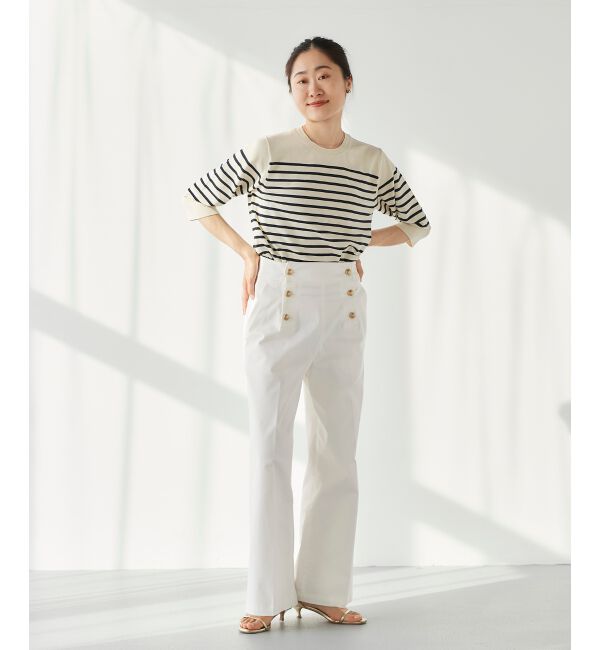  「《手洗い可能》アイレットクルーネックプルオーバー」|ニット・セーター|