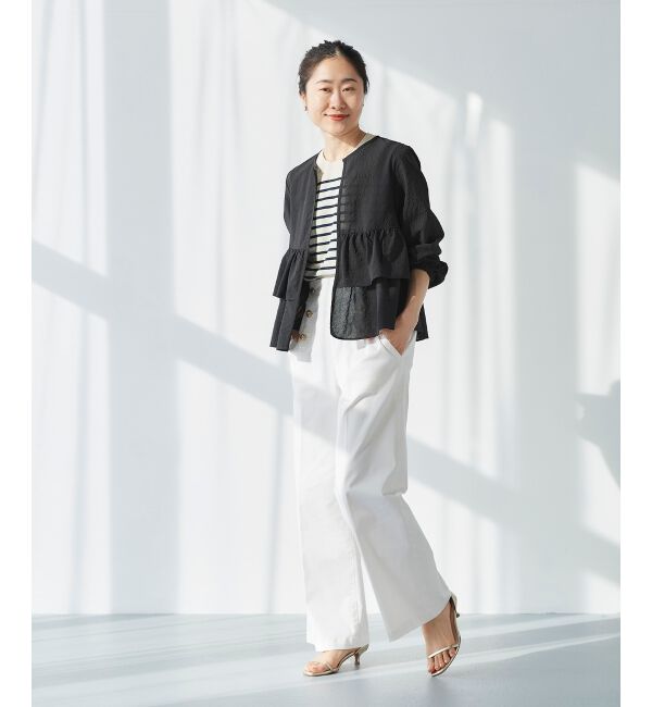  「《手洗い可能》アイレットクルーネックプルオーバー」|ニット・セーター|