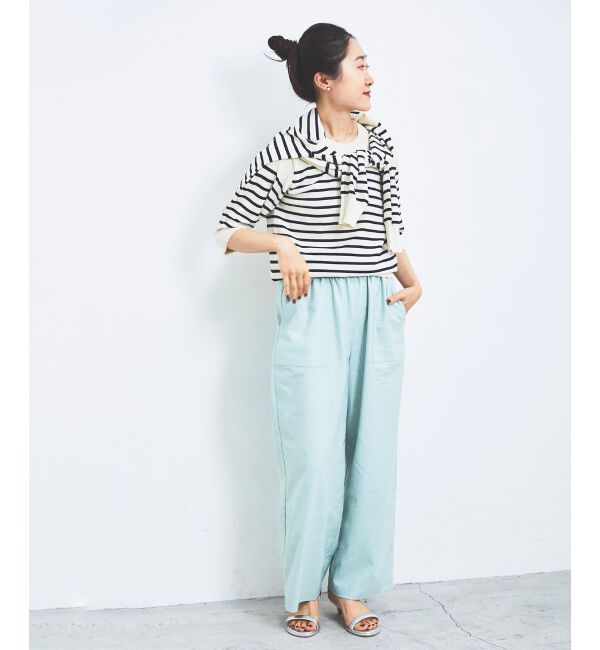  「《手洗い可能》アイレットクルーネックプルオーバー」|ニット・セーター|