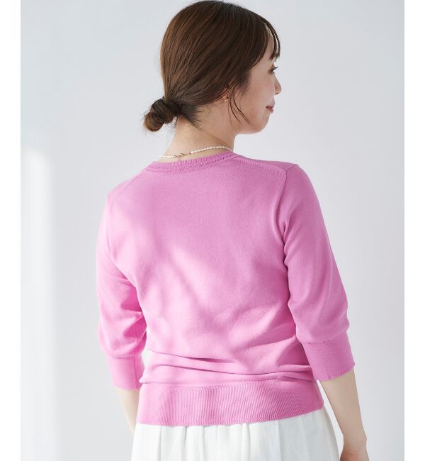  「《手洗い可能》アイレットクルーネックプルオーバー」|ニット・セーター|