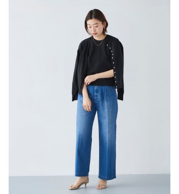  「《手洗い可能》アイレットクルーネックプルオーバー」|ニット・セーター|