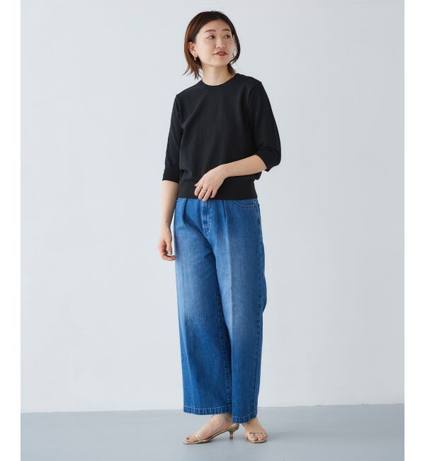  「《手洗い可能》アイレットクルーネックプルオーバー」|ニット・セーター|