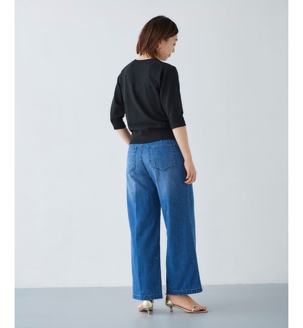  「《手洗い可能》アイレットクルーネックプルオーバー」|ニット・セーター|