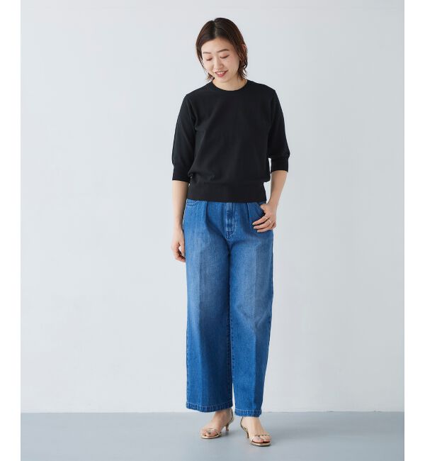  「《手洗い可能》アイレットクルーネックプルオーバー」|ニット・セーター|