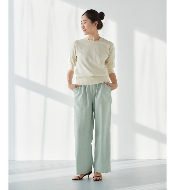  「《手洗い可能》アイレットクルーネックプルオーバー」|ニット・セーター|