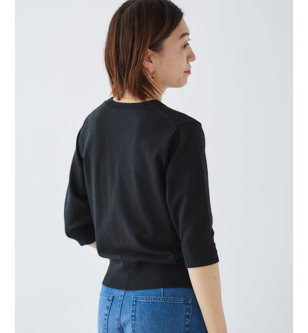  「《手洗い可能》アイレットクルーネックプルオーバー」|ニット・セーター|