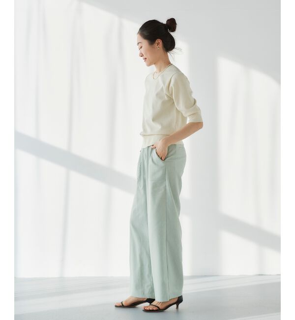  「《手洗い可能》アイレットクルーネックプルオーバー」|ニット・セーター|