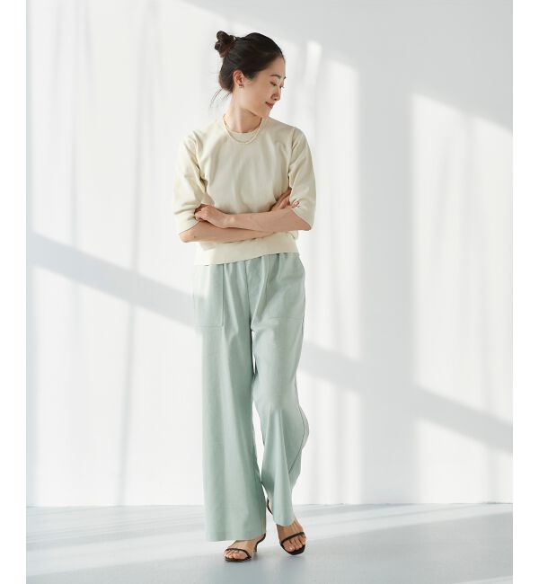  「《手洗い可能》アイレットクルーネックプルオーバー」|ニット・セーター|