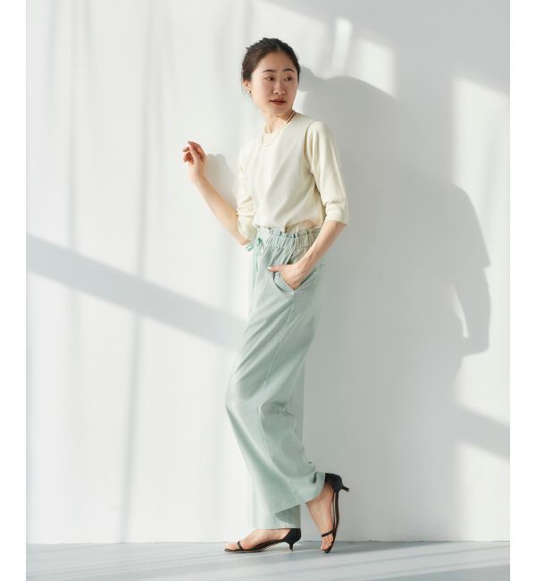  「《手洗い可能》アイレットクルーネックプルオーバー」|ニット・セーター|