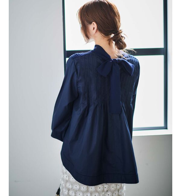 le.coeur blanc「《手洗い可能》TORRAZZO DONNAニット&times;布帛ブラウス」|シャツ・ブラウス|