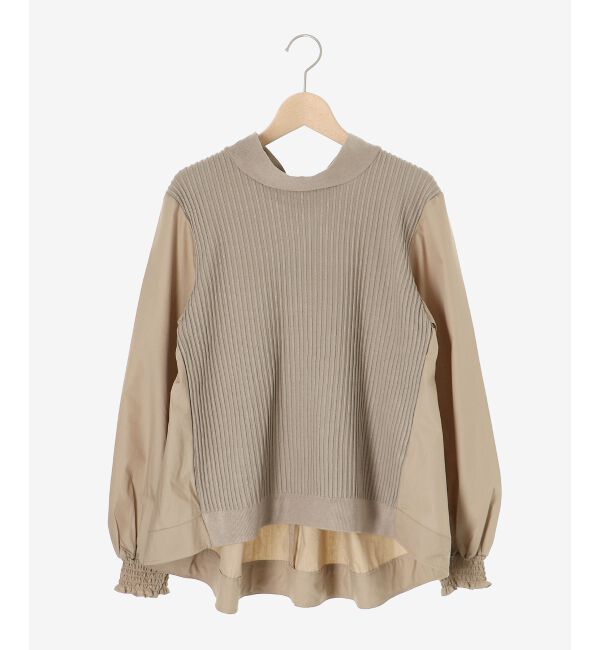 le.coeur blanc「《手洗い可能》TORRAZZO DONNAニット&times;布帛ブラウス」|シャツ・ブラウス|