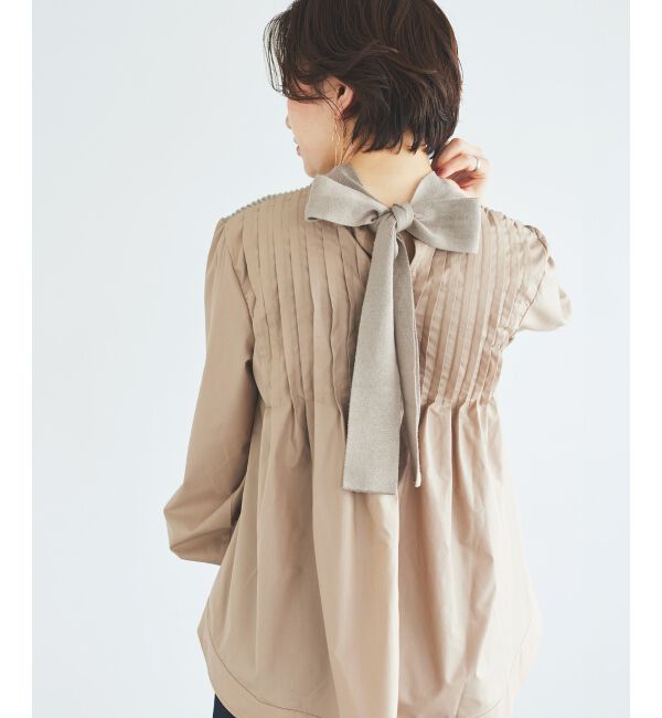 le.coeur blanc「《手洗い可能》TORRAZZO DONNAニット&times;布帛ブラウス」|シャツ・ブラウス|