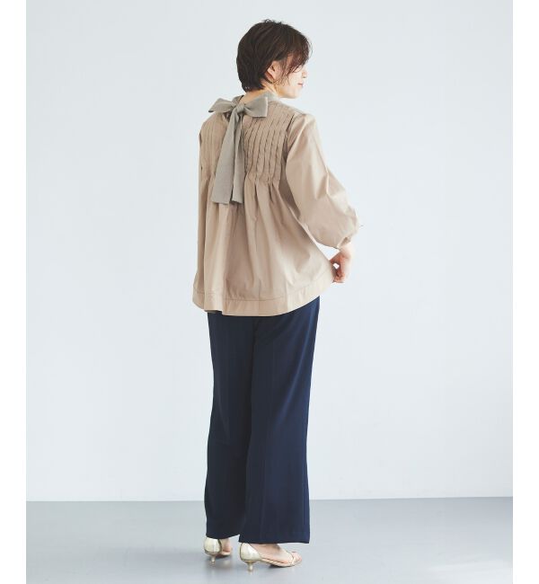 le.coeur blanc「《手洗い可能》TORRAZZO DONNAニット&times;布帛ブラウス」|シャツ・ブラウス|