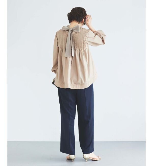 le.coeur blanc「《手洗い可能》TORRAZZO DONNAニット&times;布帛ブラウス」|シャツ・ブラウス|