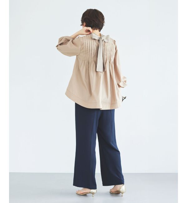 le.coeur blanc「《手洗い可能》TORRAZZO DONNAニット&times;布帛ブラウス」|シャツ・ブラウス|