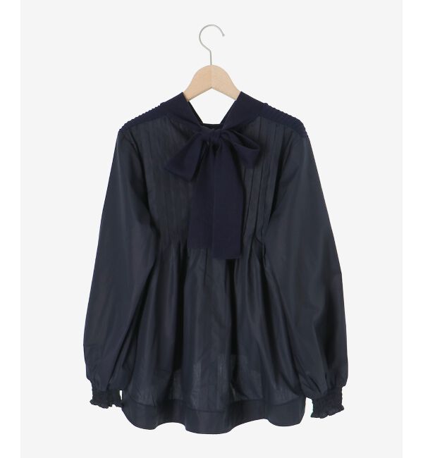 le.coeur blanc「《手洗い可能》TORRAZZO DONNAニット&times;布帛ブラウス」|シャツ・ブラウス|