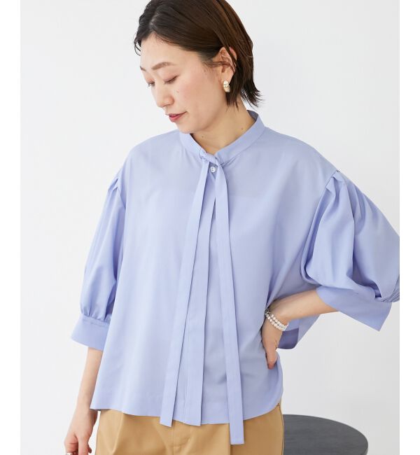  「《手洗い可能》リボンタイブラウス」|シャツ・ブラウス|