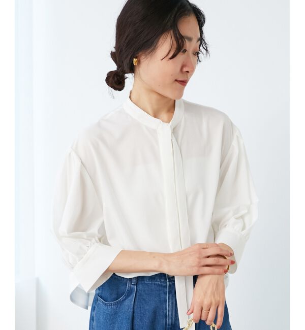  「《手洗い可能》リボンタイブラウス」|シャツ・ブラウス|