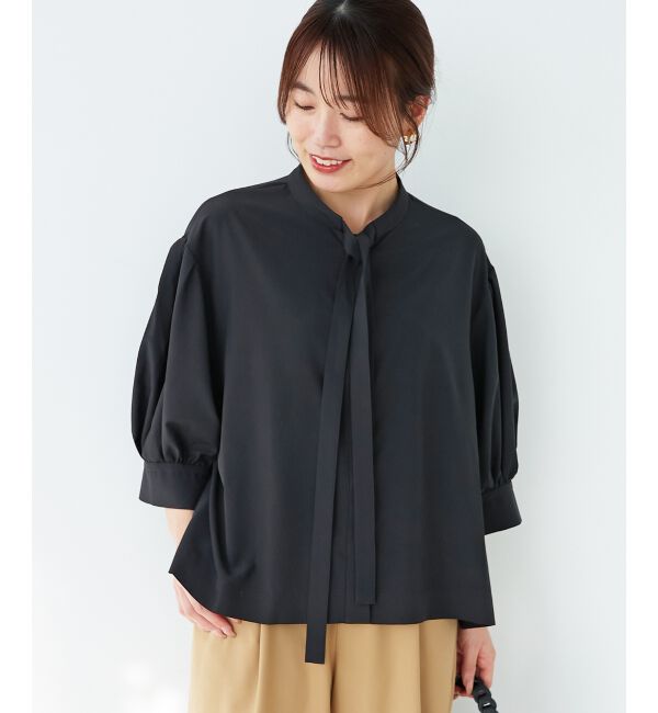  「《手洗い可能》リボンタイブラウス」|シャツ・ブラウス|