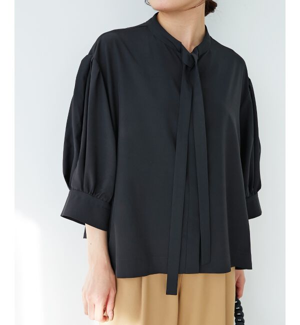  「《手洗い可能》リボンタイブラウス」|シャツ・ブラウス|