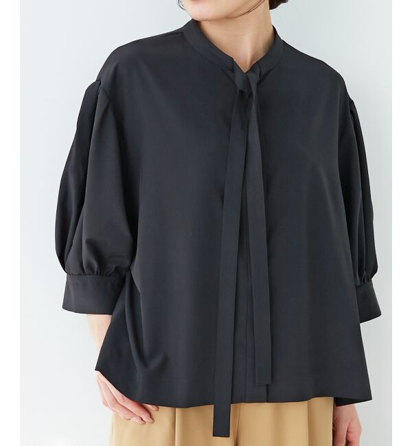  「《手洗い可能》リボンタイブラウス」|シャツ・ブラウス|