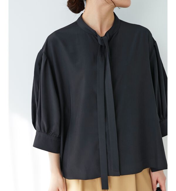  「《手洗い可能》リボンタイブラウス」|シャツ・ブラウス|