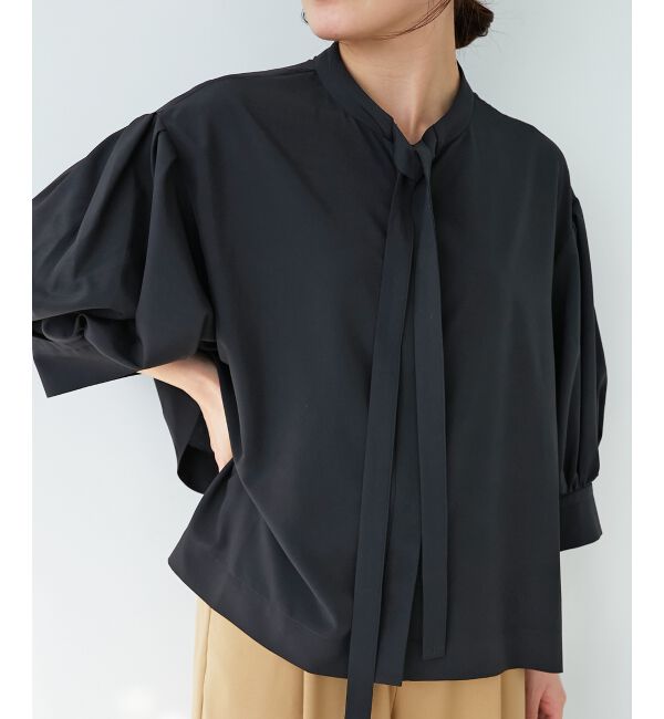  「《手洗い可能》リボンタイブラウス」|シャツ・ブラウス|