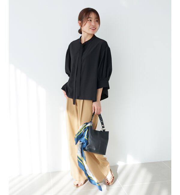  「《手洗い可能》リボンタイブラウス」|シャツ・ブラウス|