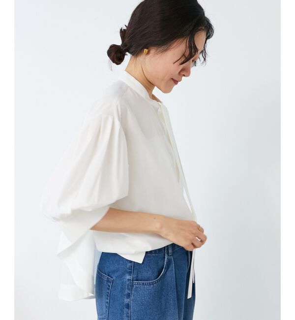  「《手洗い可能》リボンタイブラウス」|シャツ・ブラウス|