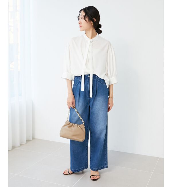  「《手洗い可能》リボンタイブラウス」|シャツ・ブラウス|