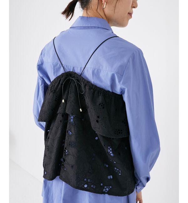  「《手洗い可能》カットワークレースキャミブラウス」|キャミソール|