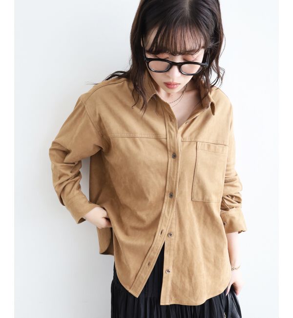  「リバーフェイクスエードオーバーシャツ」|シャツ・ブラウス|