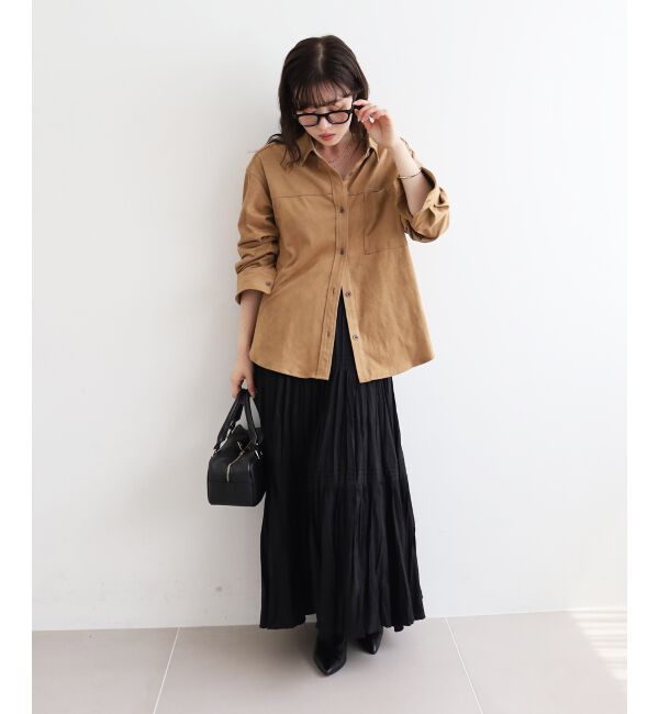  「リバーフェイクスエードオーバーシャツ」|シャツ・ブラウス|