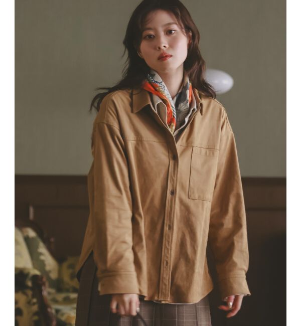  「リバーフェイクスエードオーバーシャツ」|シャツ・ブラウス|