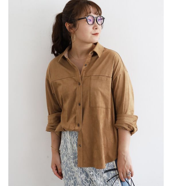  「リバーフェイクスエードオーバーシャツ」|シャツ・ブラウス|