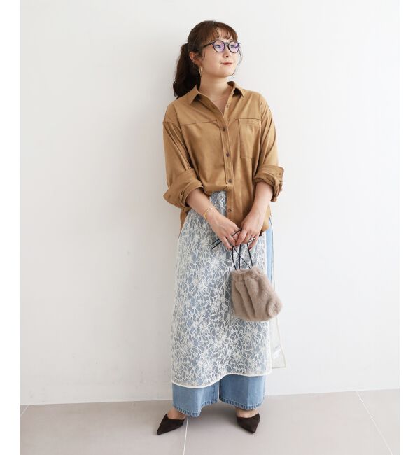  「リバーフェイクスエードオーバーシャツ」|シャツ・ブラウス|