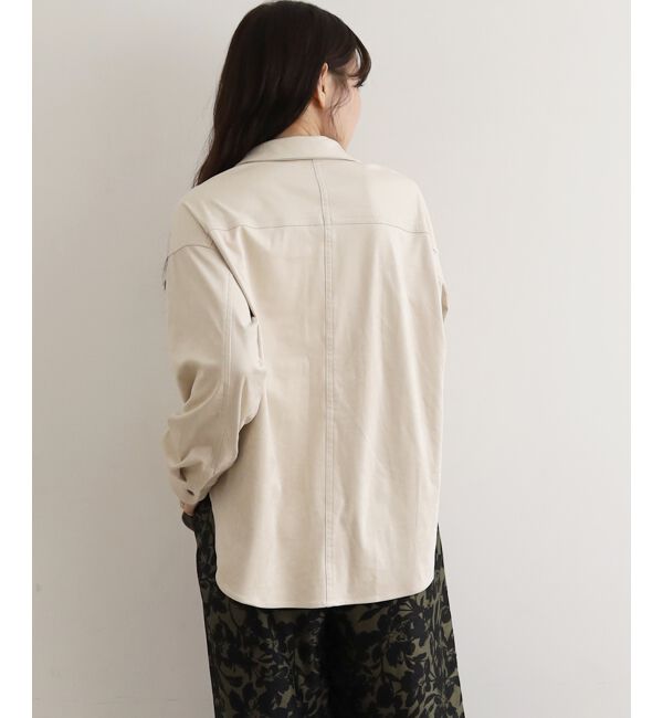  「リバーフェイクスエードオーバーシャツ」|シャツ・ブラウス|
