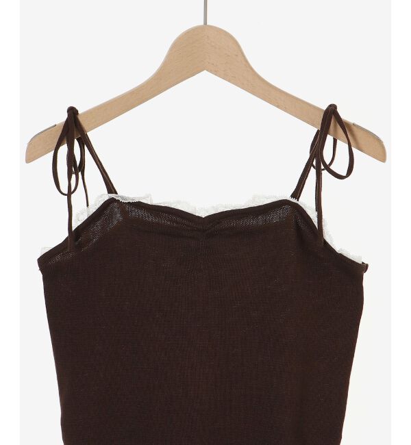  「キャミセットフラワーアイレットクルーカーデ」|カーディガン|