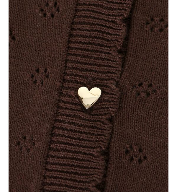  「キャミセットフラワーアイレットクルーカーデ」|カーディガン|