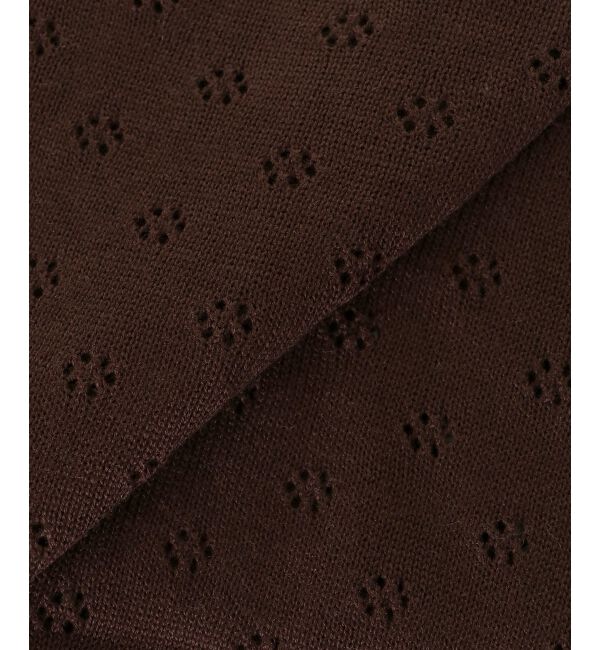  「キャミセットフラワーアイレットクルーカーデ」|カーディガン|