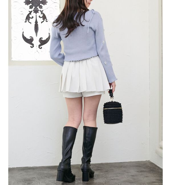  「キャミセットフラワーパールカーディガン」|カーディガン|