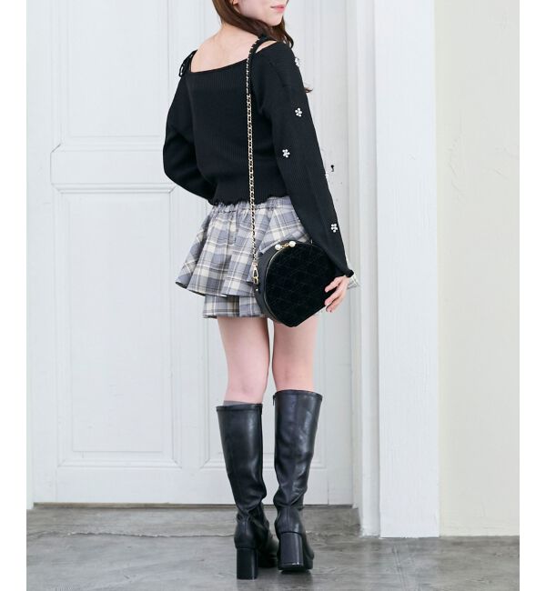  「キャミセットフラワーパールカーディガン」|カーディガン|