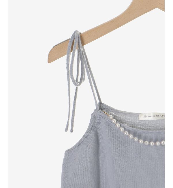  「キャミセットフラワーパールカーディガン」|カーディガン|