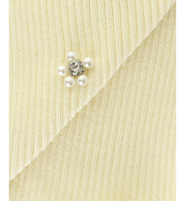  「キャミセットフラワーパールカーディガン」|カーディガン|