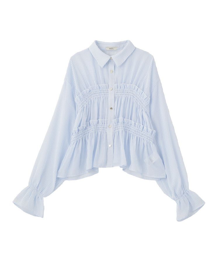 earth music&ecology「シャーリングストライプシャツ」|シャツ・ブラウス|