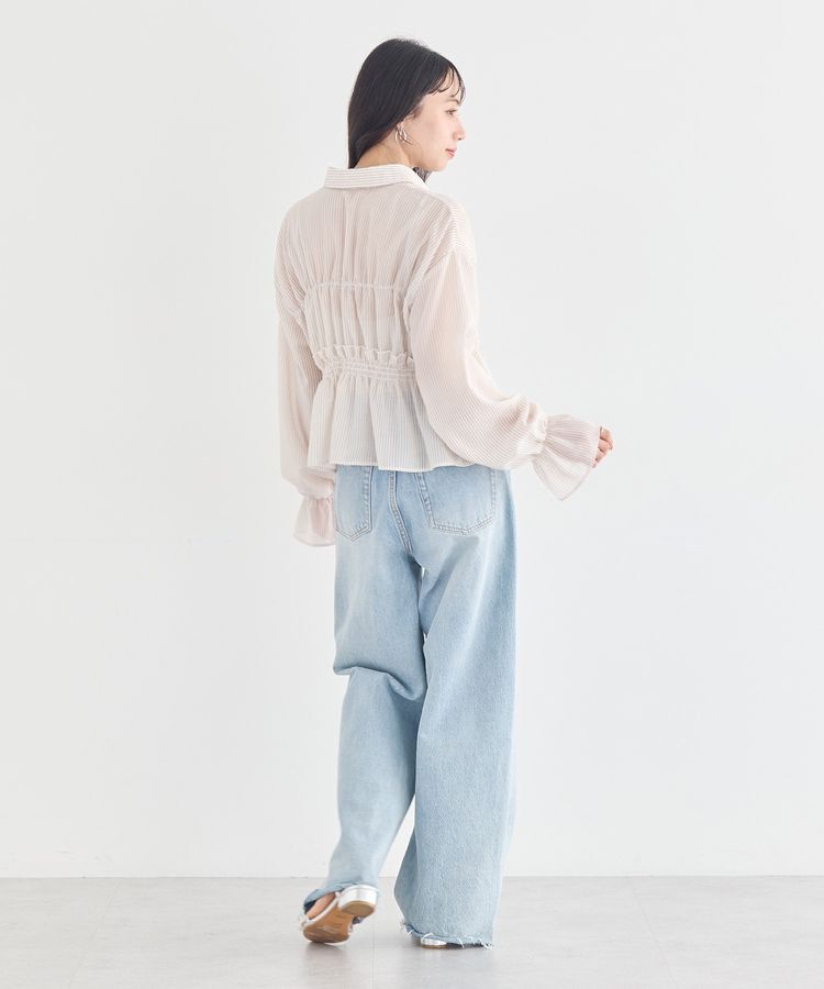 earth music&ecology「シャーリングストライプシャツ」|シャツ・ブラウス|