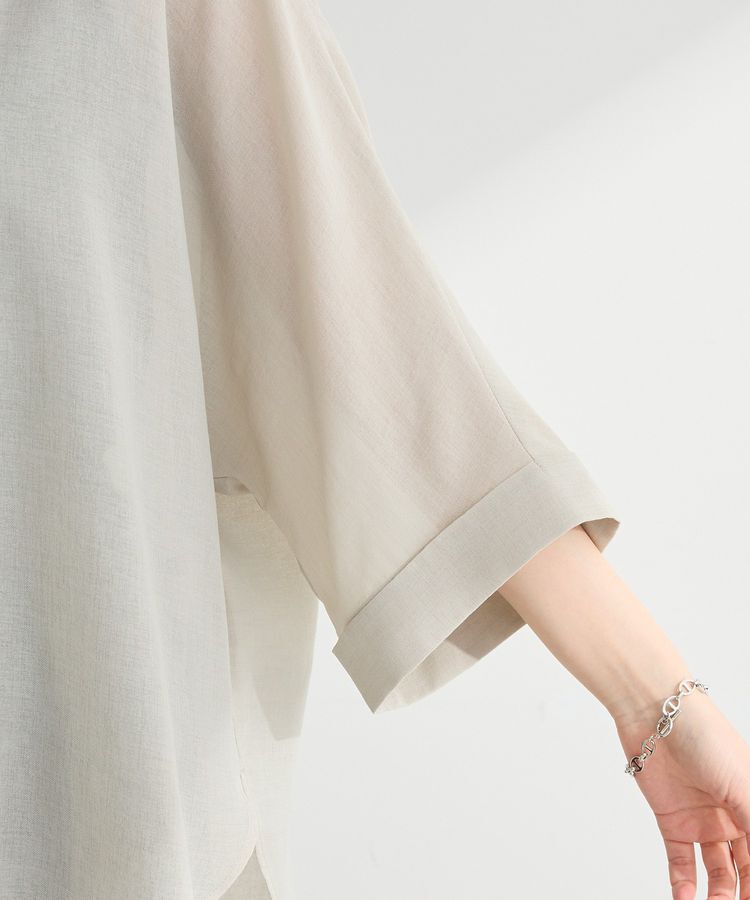 Green Parks「開襟シアーシャツジャケット」|シャツ・ブラウス|