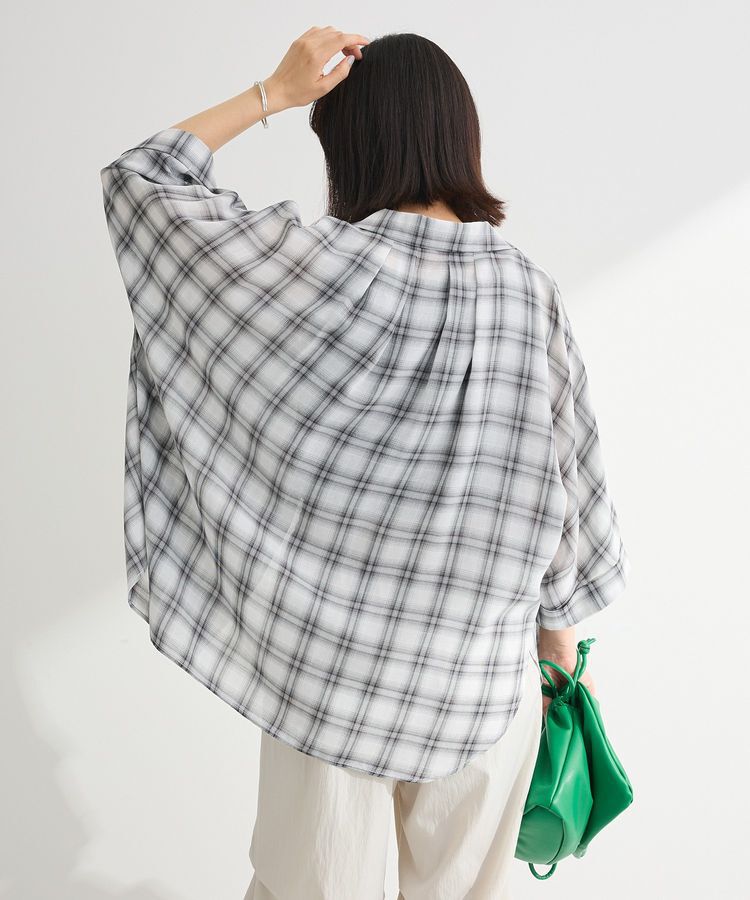 Green Parks「開襟シアーシャツジャケット」|シャツ・ブラウス|