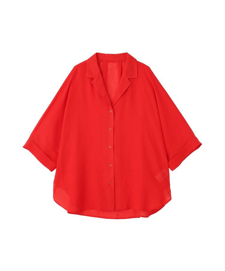 Green Parks「開襟シアーシャツジャケット」|シャツ・ブラウス|