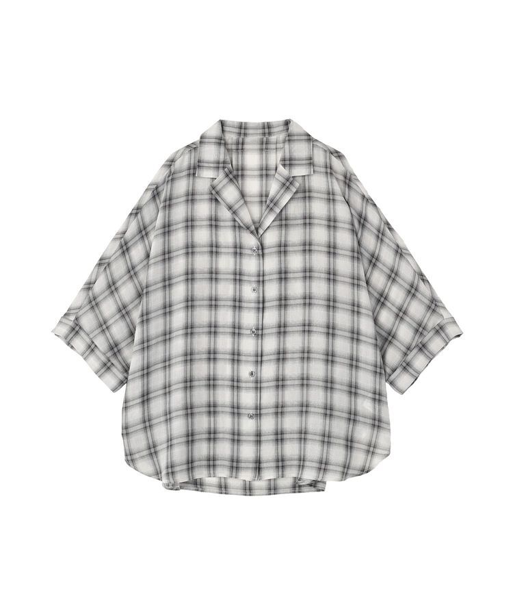 Green Parks「開襟シアーシャツジャケット」|シャツ・ブラウス|